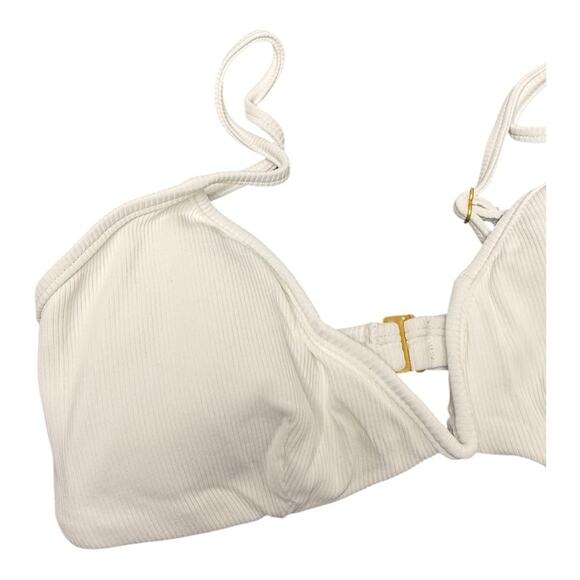 L*Space Helena Bikini Top in White Size Medium NWT - Picture 6 of 11